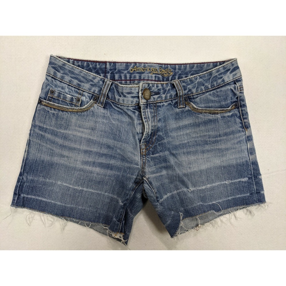 American Eagle Womens Jean Shorts  Size 2 Cotton‎ Blue